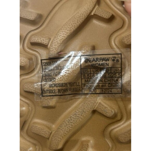 BEARPAW Women's Suede Sail Wedge Tan Cushioned Comfort Sandals Sz 8.5 - Picture 15 of 15